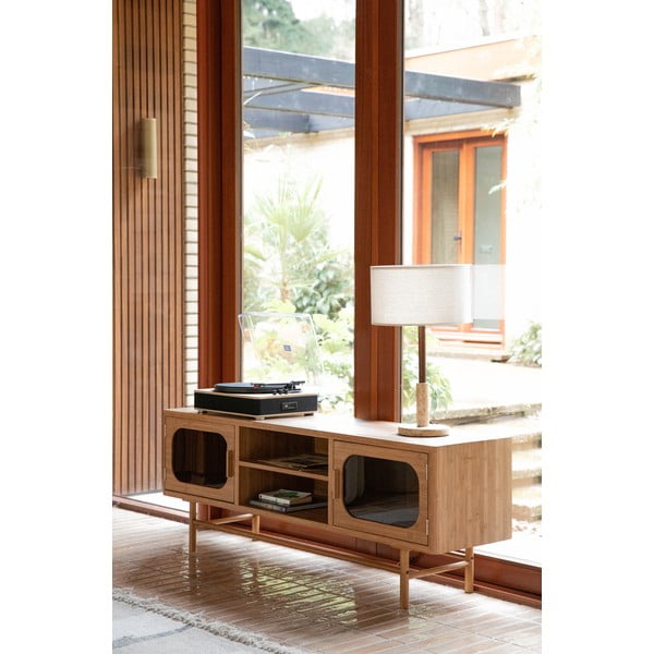 Natúr színű bambusz TV-állvány 150x55x40 cm Caroun – Dutchbone-image-1