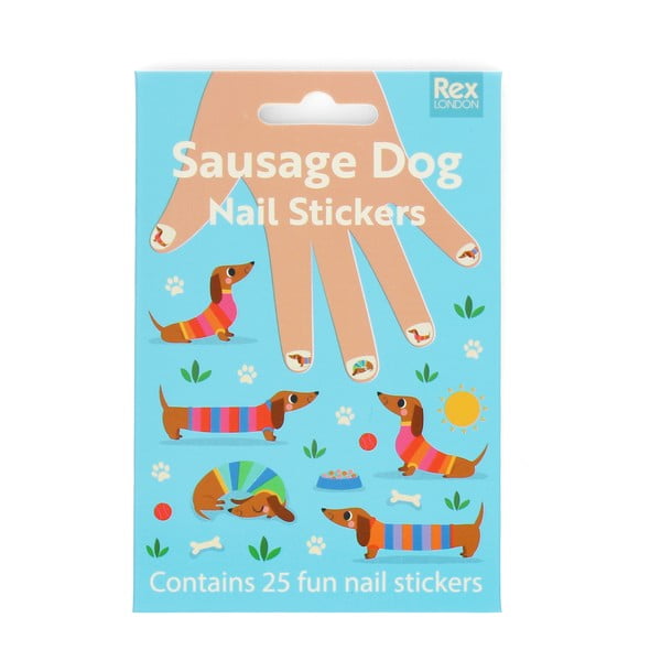 Kreatív készlet Sunny Sausage Dog – Nail stickers – Rex London-image-2
