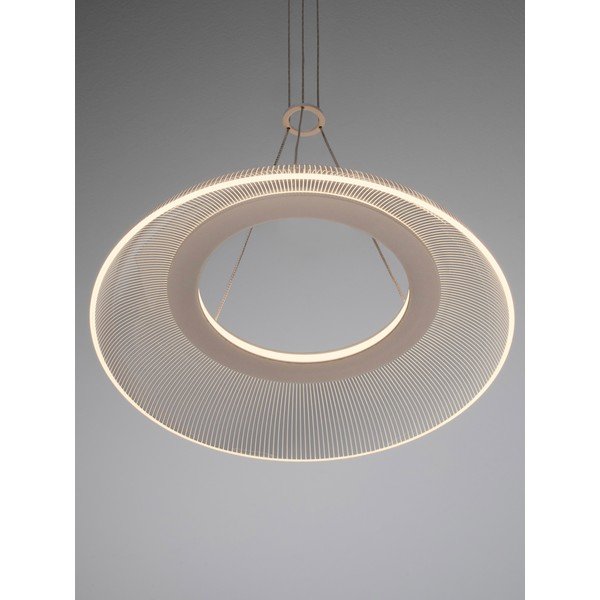 Matt fehér alumínium LED függőlámpa akrilüveg búrával ø 40 cm Mantle – Nova Luce-image-1
