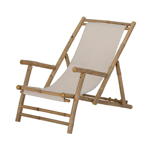 Fehér-natúr színű bambusz kerti napozóágy Korfu – Bloomingville-image-2