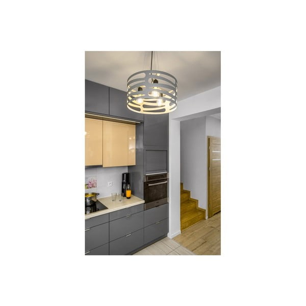 Szürke függőlámpa fém búrával Marisa – GTV-image-1