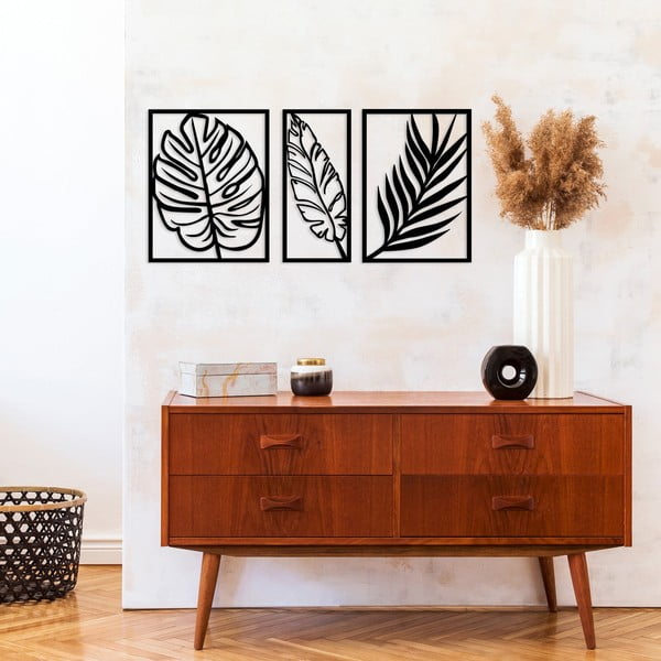 Fém fali dekoráció 80x38 cm Leaf – Wallity-image-3