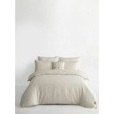 Fehér egyszemélyes renforcé pamut ágyneműhuzat 140x200 cm Waffle Striped – Mila Home Luxury