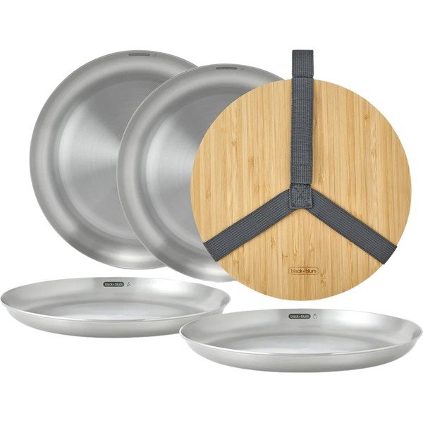 Ezüstszínű rozsdamentes acél tányér készlet 4 db-os ø 25,5 cm – Black + Blum