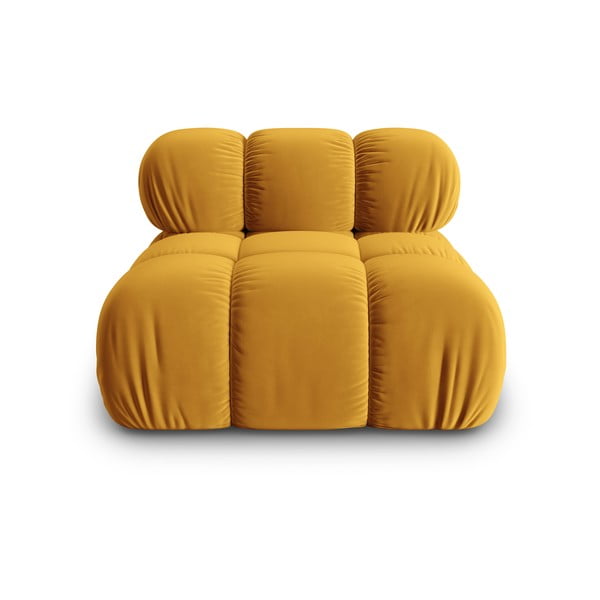 Sárga bársony kanapé modul (középső rész) Bellis – Micadoni Home