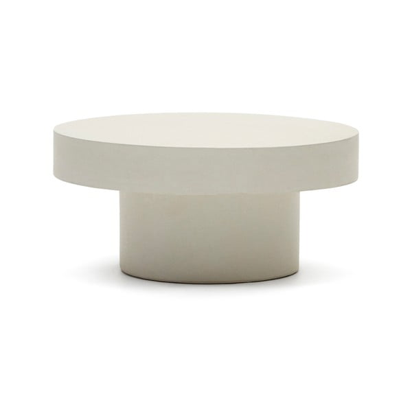 Beton kerek kerti dohányzóasztal ø 66 cm Aiguablava – Kave Home-image-2