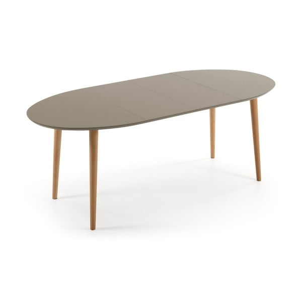 Oakland bővíthető bükkfa étkezőasztal, 120 x 90 cm - Kave Home-image-4