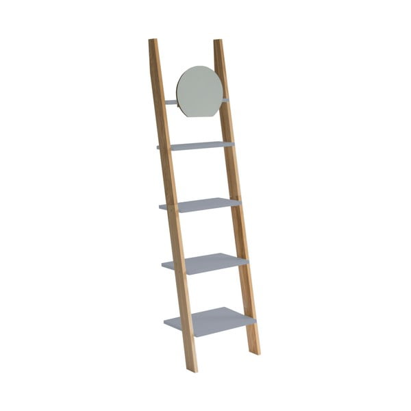 Ashme Ladder szürke létrapolc tükörrel - Ragaba