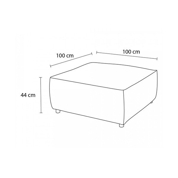 Sötétkék kordbársony lábtartó Nihad modular – Bobochic Paris-image-4