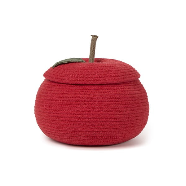 Piros textil játéktároló kosár ø 28x20 cm Apple – Lorena Canals
