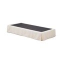 Fehér kárpitozott egyszemélyes ágy ágytámla nélkül 90x200 cm Jaira – Kave Home