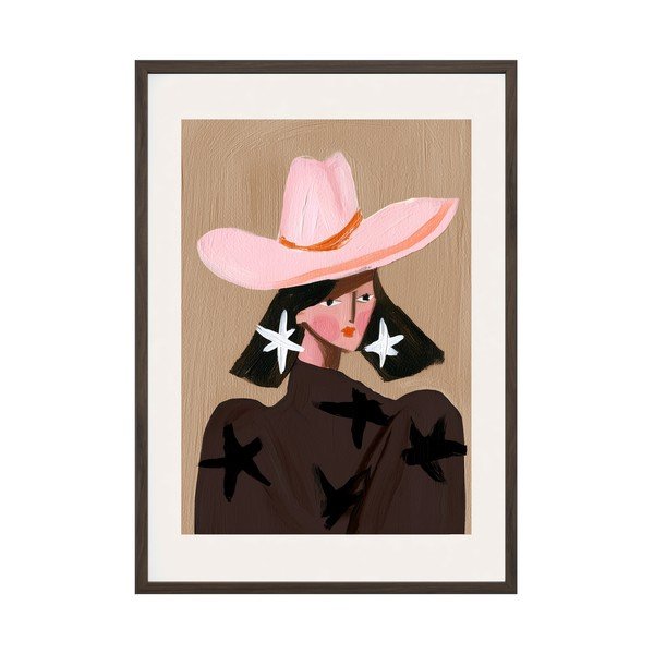 Nyomtatott keretezett kép 50x70 cm Cowgirl – Styler