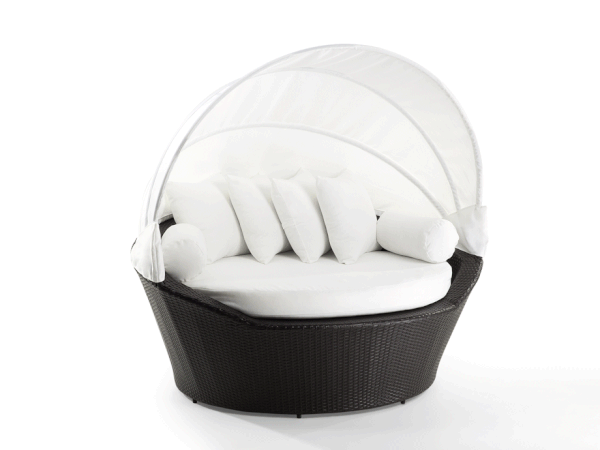 Miranda mesterséges rattan kerti kanapé lehajtható tetővel - Monobeli-image-2