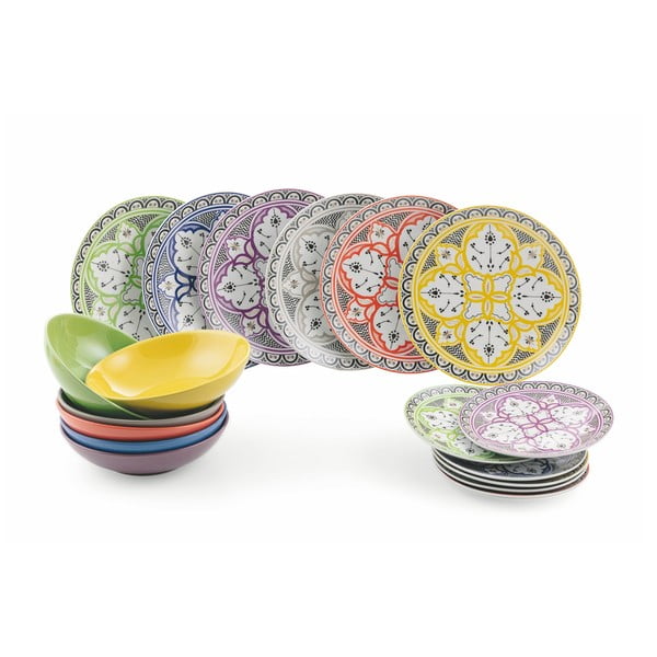 Marocco 18 db-os porcelán és agyagkerámia étkészlet - VDE Tivoli 1996-image-1