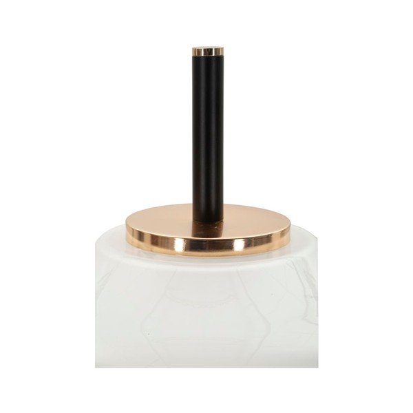 Fehér-fekete állólámpa üveg búrával (magasság 168 cm) Vintage – Mauro Ferretti-image-4