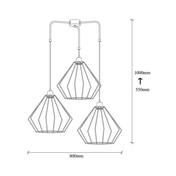 Fedros fekete fém függőlámpa - Opviq lights-image-4