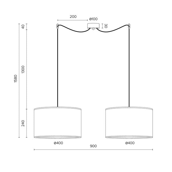 MIKA fehér kétágú függőlámpa - Sotto Luce-image-4