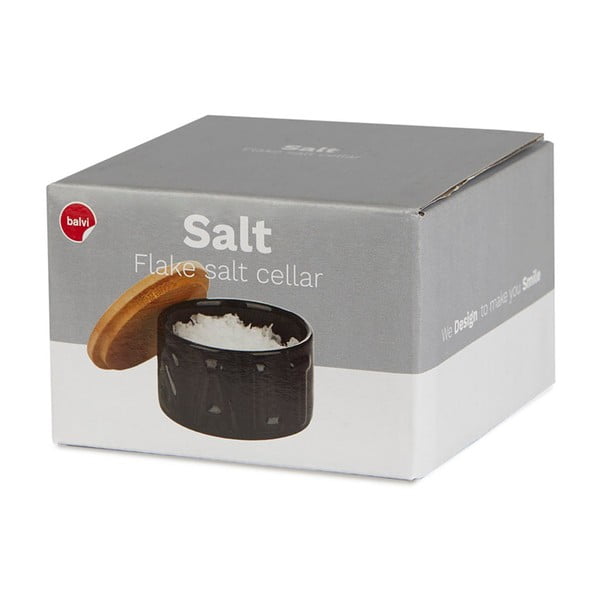 Fekete kerámia sótartó - Balvi-image-3