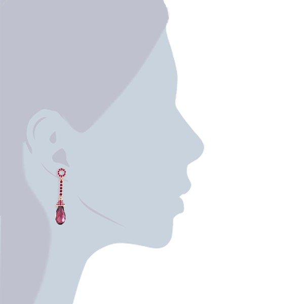 Celestes fülbevaló Swarovski kristályokkal - Lilly & Chloe-image-2