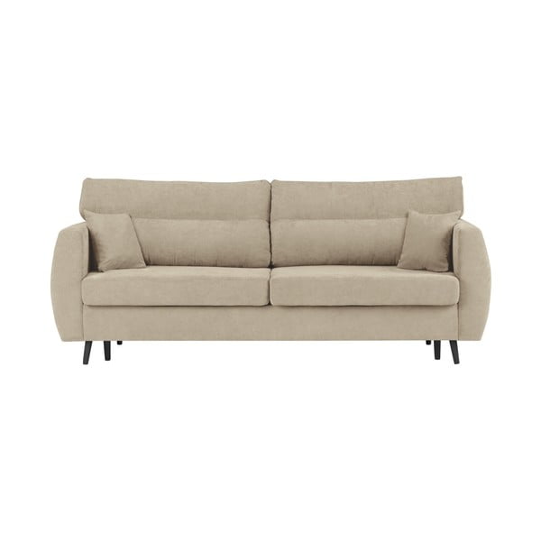 Brisbane háromszemélyes bézs kinyitható kanapé tárolóval, 231 x 98 x 95 cm - Cosmopolitan design