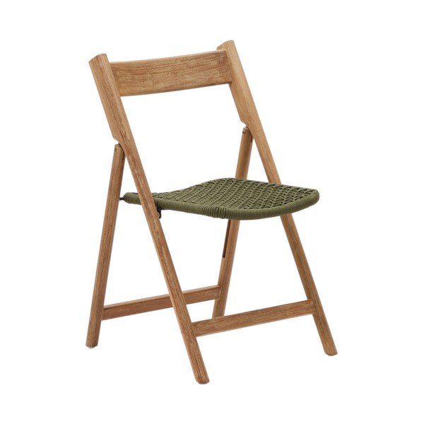 Zöld-natúr színű tömörfa kerti szék Dandara – Kave Home
