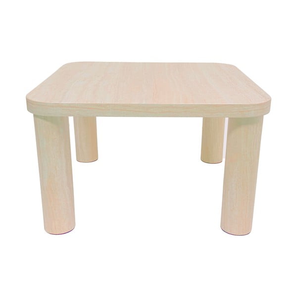 Bézs dohányzóasztal márvány dekorral 60x60 cm Solano – Actona-image-3