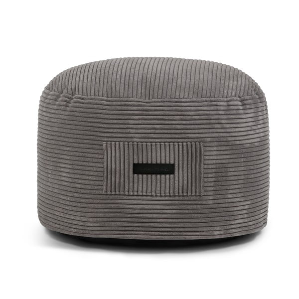 Sötétszürke kordbársony puff Om 60 – SLOWDOWN