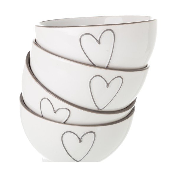 Heart fehér kerámia tálka, 580 ml - Unimasa-image-2