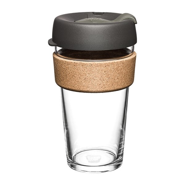 Fekete-barna utazóbögre 454 ml Brew Cork Nitro L – KeepCup