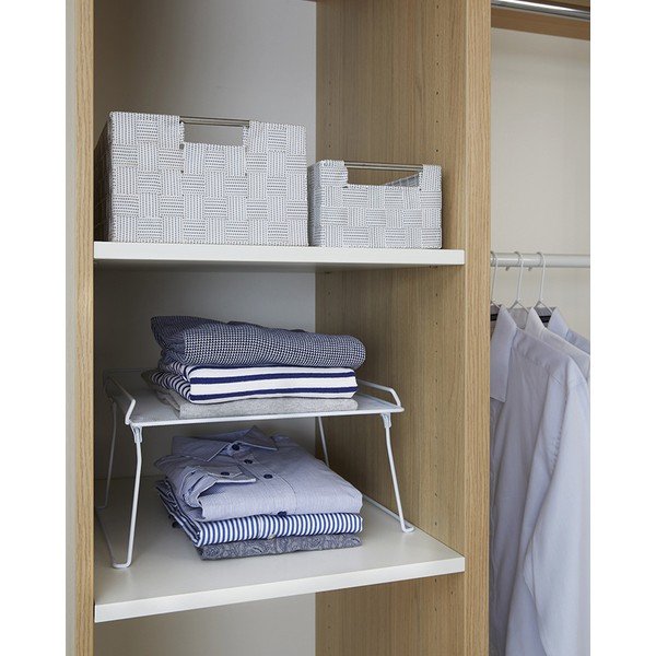 Stackable Rack fehér összecsukható polc ruhásszekrénybe - Compactor-image-1