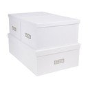 Inge 3 db-os fehér tárolódoboz szett - Bigso Box of Sweden