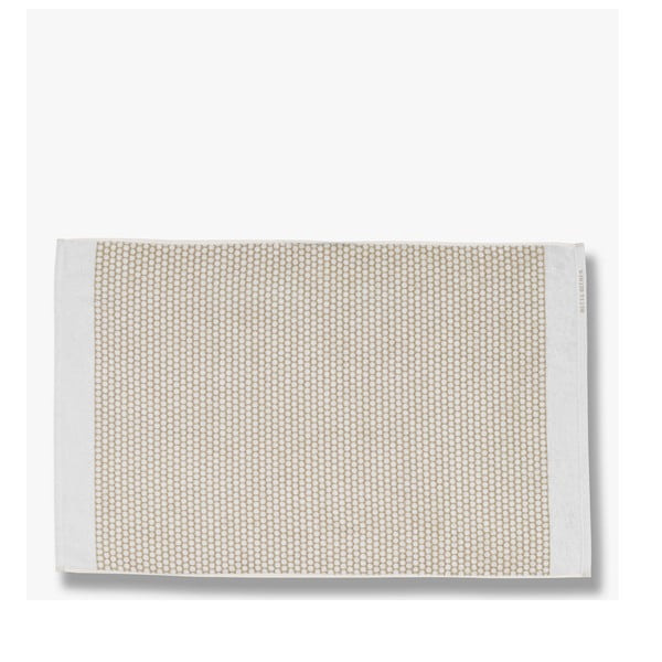 Fehér-bézs textil fürdőszobai kilépő 50x80 cm Grid – Mette Ditmer Denmark