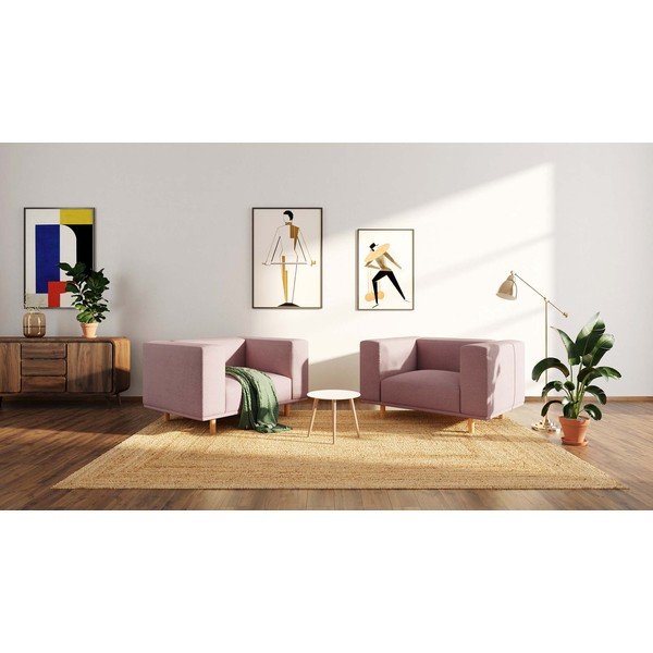 Rózsaszín buklé relaxációs fotel Kukumo – Ame Yens-image-4