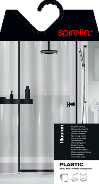 Zuhanyfüggöny 180x200 cm Illusion – Spirella-image-1
