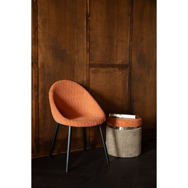 Narancssárga kárpitozott étkezőfotel Fenna – Dutchbone-image-1