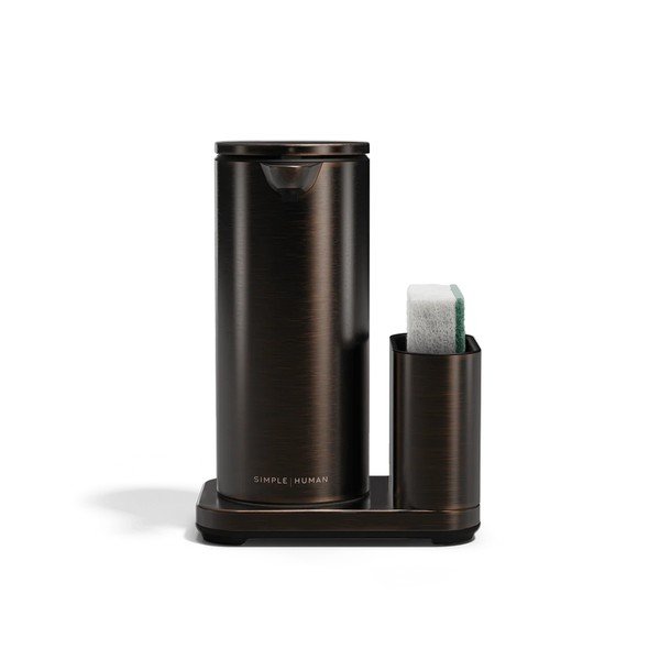 Bronzszínű automata fém mosogatóeszköz tartó – simplehuman-image-4