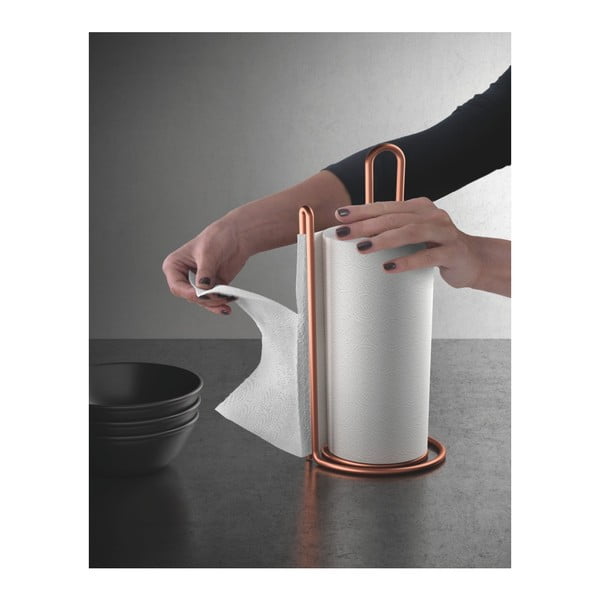 Rézszínű konyhai papírtörlő tartó - Metaltex-image-1