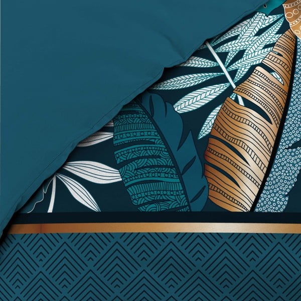 Kék kétszemélyes hosszabbított pamut ágyneműhuzat 240x220 cm Alianor – douceur d'intérieur-image-3