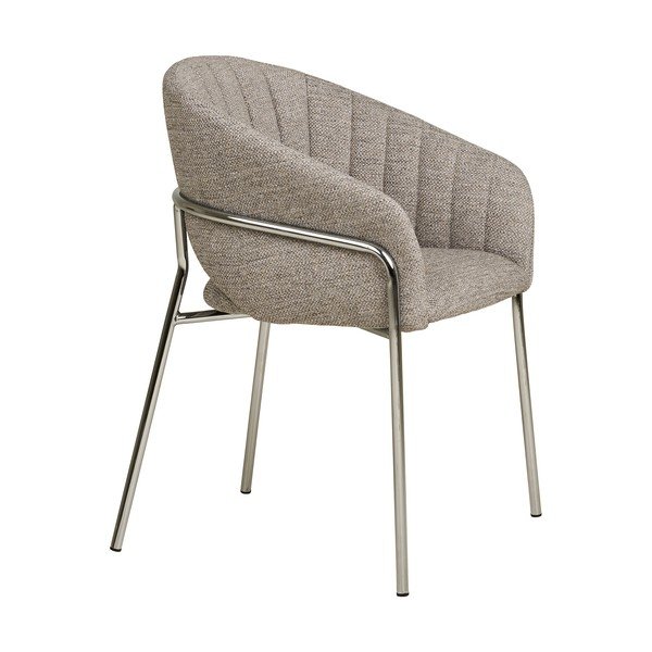 Világosszürke acél karfás étkezőfotel Costa – House Nordic