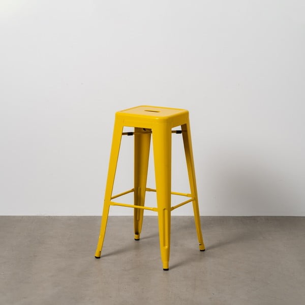 Sárga fém bárszék szett 2 db-os (ülésmagasság 76,5 cm) – Ixia-image-1