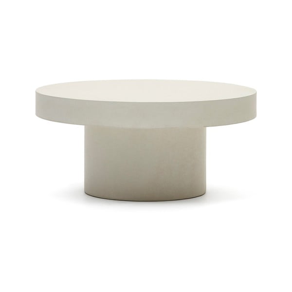 Beton kerek kerti dohányzóasztal ø 90 cm Aiguablava – Kave Home-image-4