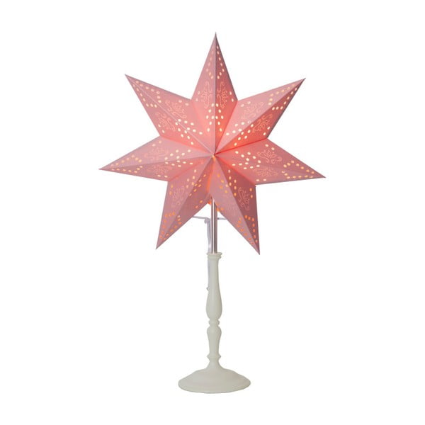Romantic Mini Star rózsaszín világító csillag állvánnyal, 55 cm - Best Season