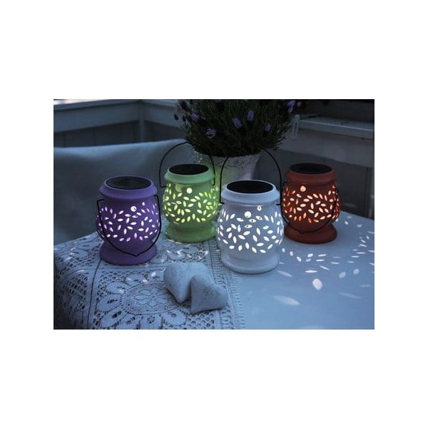 Clay piros kültéri kerámia LED lámpás, magasság 14 cm - Star Trading-image-3