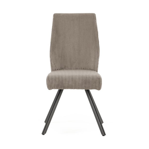 Világosszürke kordbársony étkezőszék szett 2 db-os Anibal – Marckeric-image-2