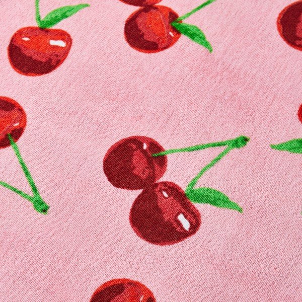 Rózsaszín pamut strandtörölköző 78x200 cm Cherries – Catherine Lansfield-image-3