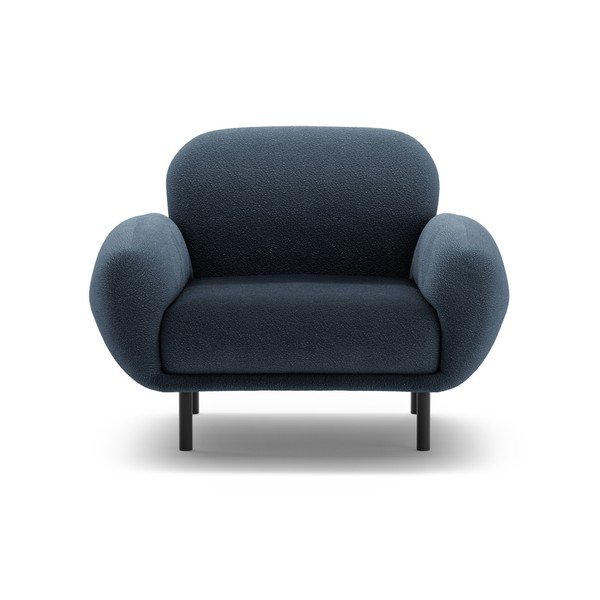 Sötétkék buklé fotel Poppy – Micadoni -image-1