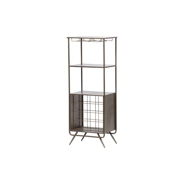 Fém sárgaréz színű bortartó szekrény 16 palackhoz, 46x118 cm Vadim - WOOOD-image-1