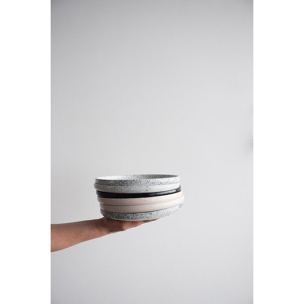 Mess fekete-fehér agyagkerámia kistányér ø 20 cm - ÅOOMI-image-1