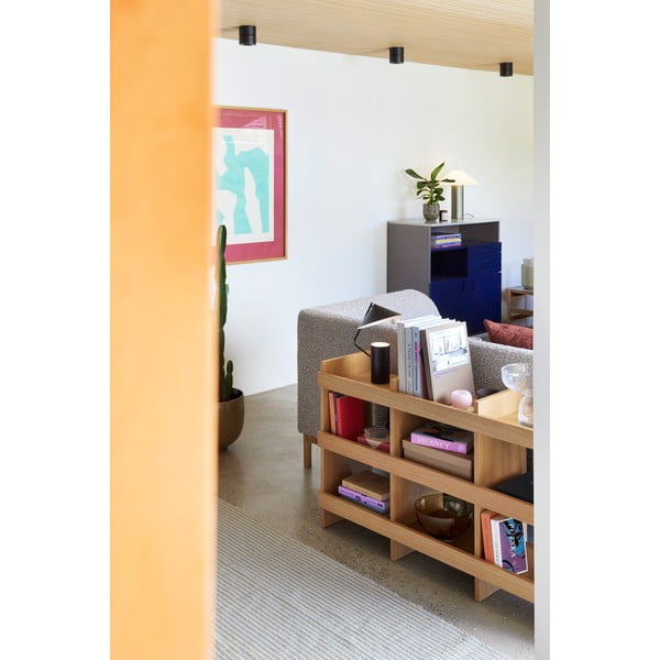 Natúr színű könyvespolc tölgyfa dekorral 120x70x32 cm Momentum – Hübsch-image-1