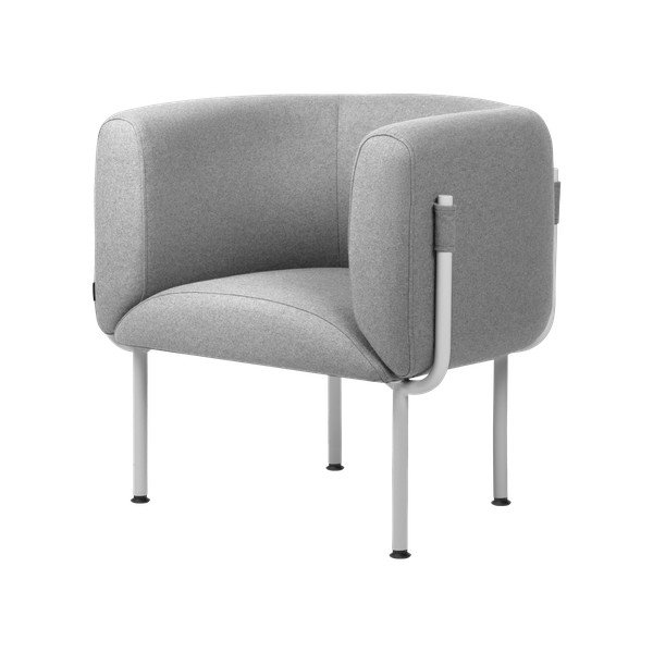 Szürke gyapjú fotel Ubi – noo.ma